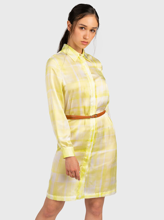 Rochie tip camașă cu accent din cristale - 1