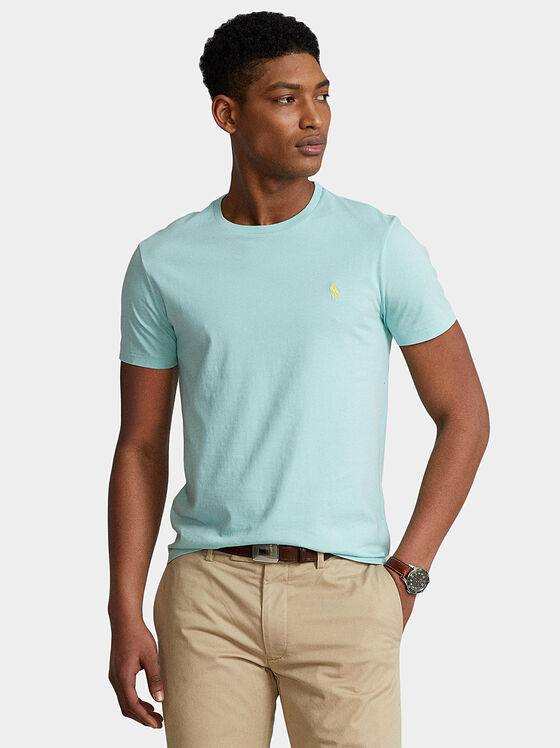 Tricou de culoare albastru deschis - 1