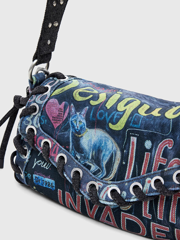 Small denim bag with logo - 5