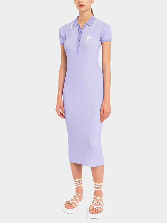 Rochie tricotată cu guler - 1