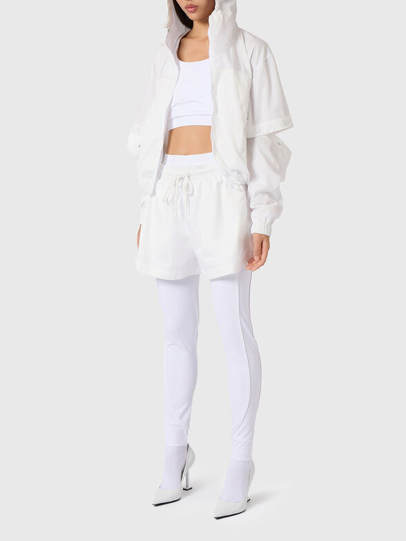 White jacket with hood and removable sleeves - 2