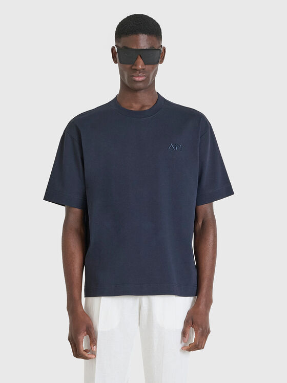 Tricou din bumbac cu detaliu logo - 1