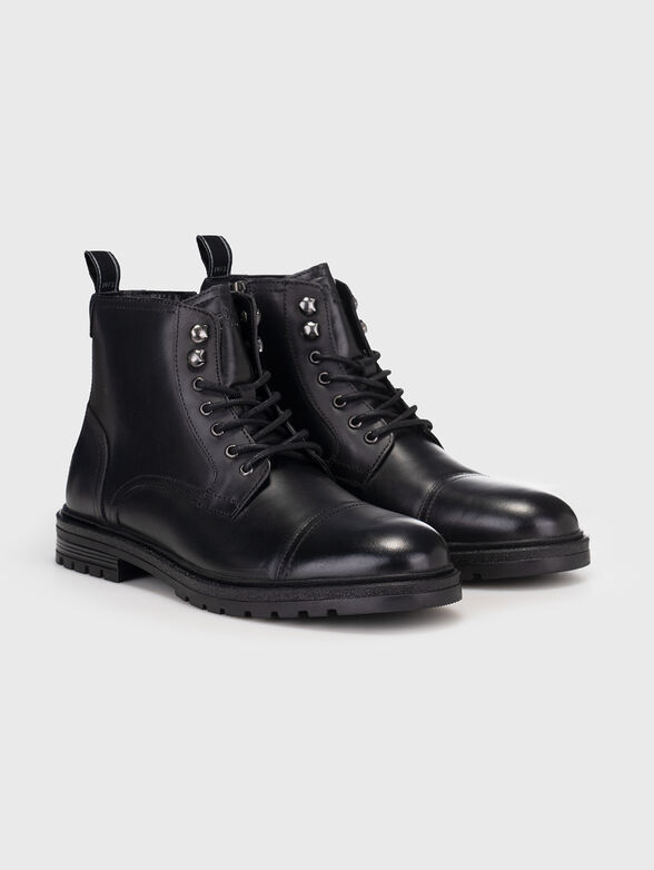 LOGAN black leather boots - 2