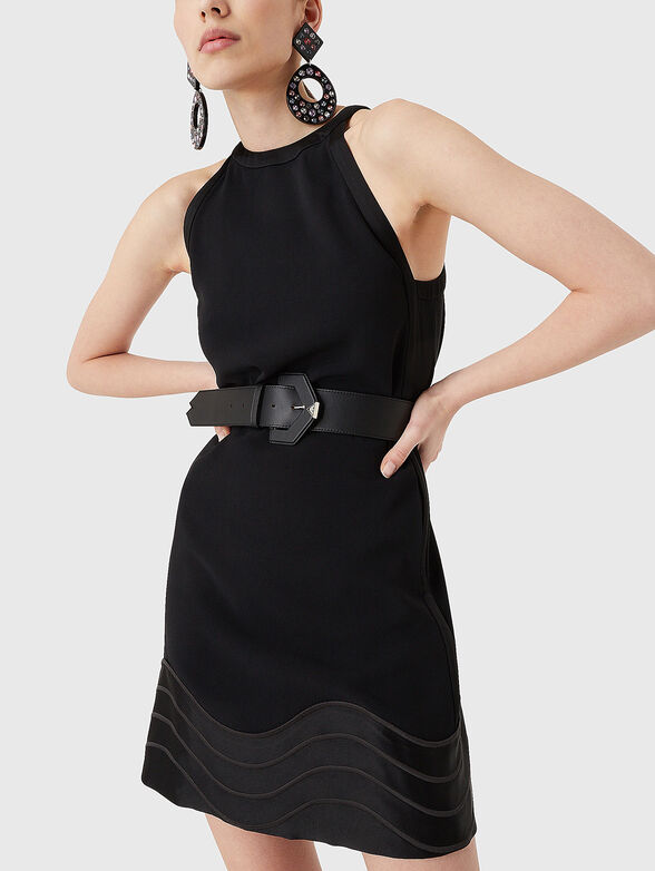Wave-pattern shift dress - 3