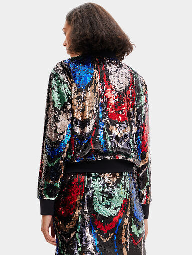 Bomber jacket with multicolored sequins - 3