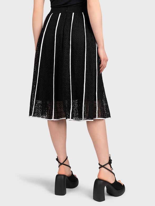KL black lace skirt with embroidery - 2