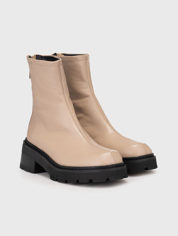 ALISTER leather boots with contrast sole - 2