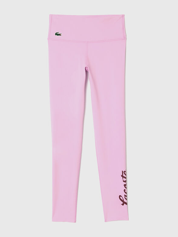 Pink leggings with logo accent - 1