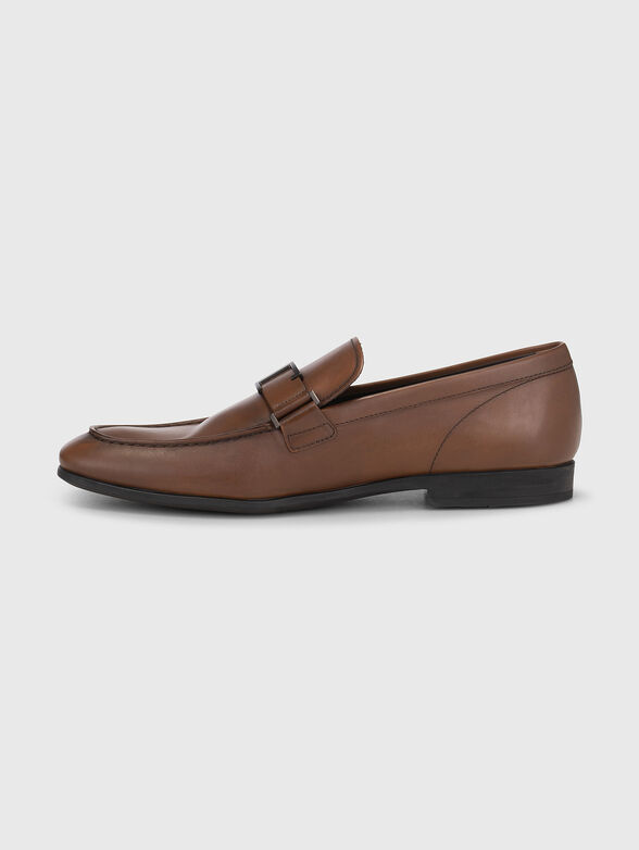 Brown leather loafers  - 4