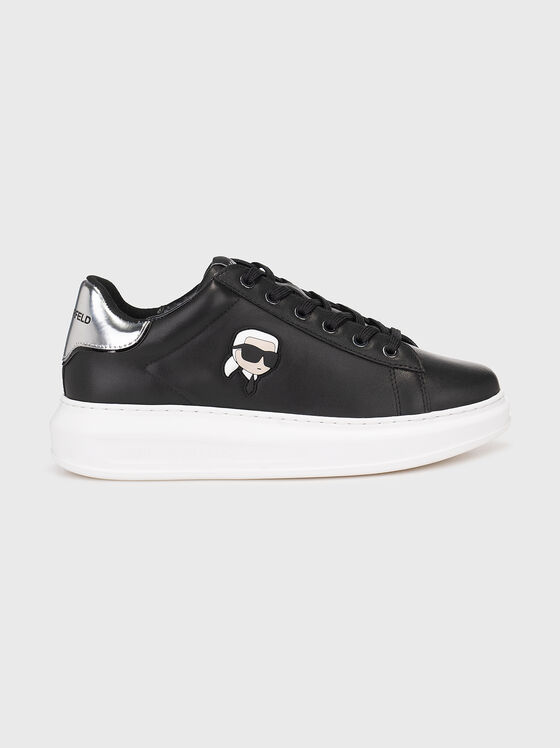 Adidași din piele KAPRI cu logo accentuat - 1
