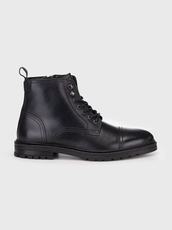 LOGAN black leather boots - 1