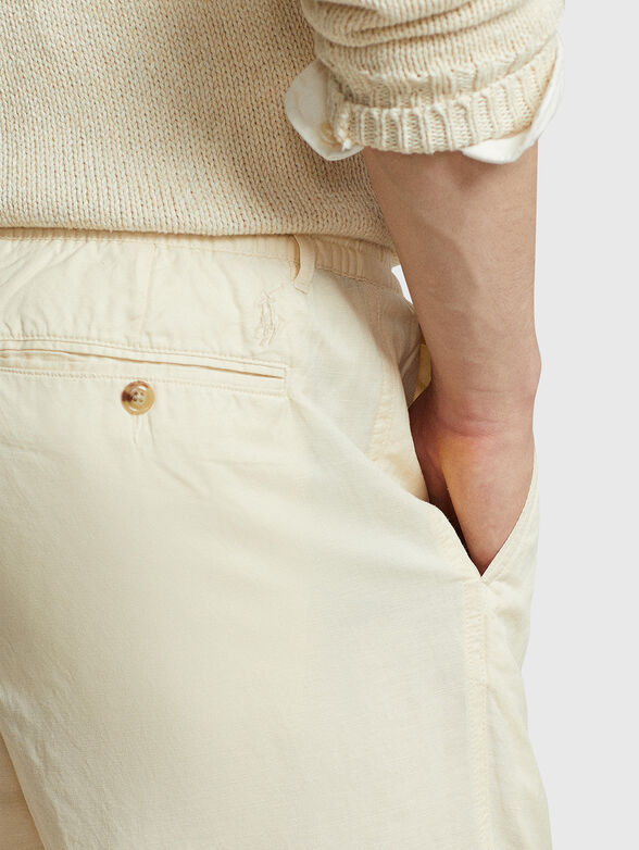 Linen blend trousers - 3
