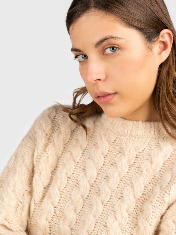 Short knitted sweater  - 4
