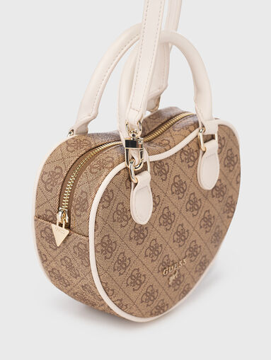 Beige bag in the shape of a heart - 5