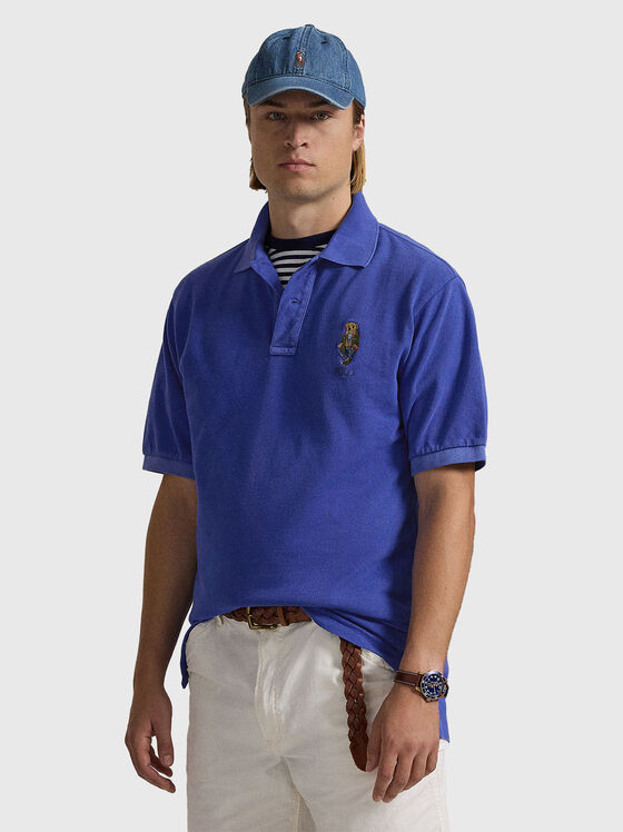 Tricou polo din bumbac cu broderie Polo Bear - 1