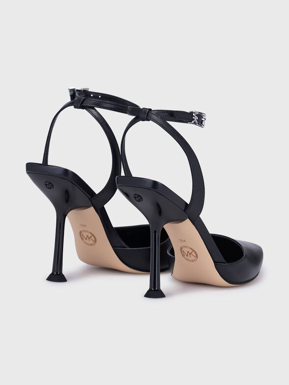 IMANI heeled leather shoes in black color - 3