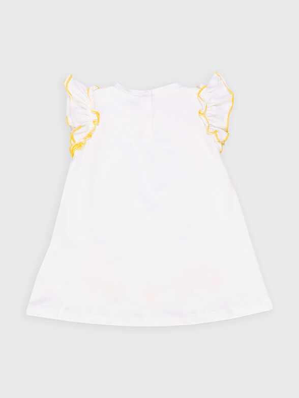 Dress with print and appliqué rhinestones - 2
