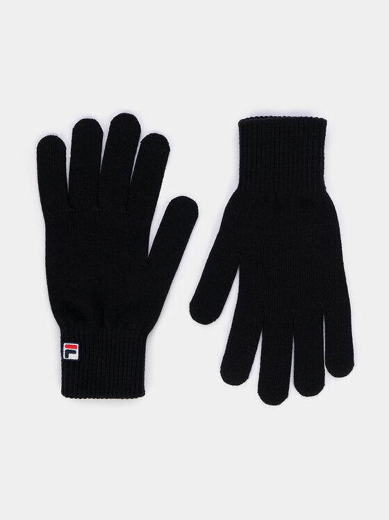 BASIC knitted gloves in black color - 1