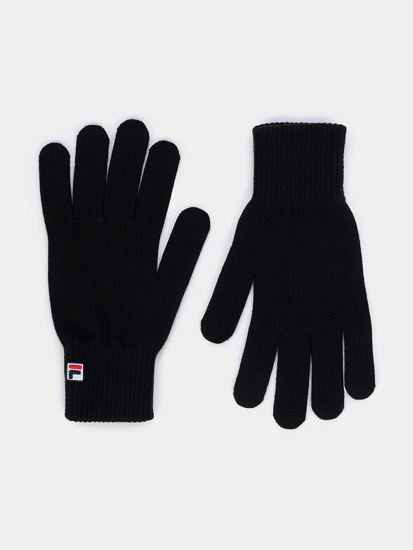 BASIC knitted gloves in black color - 1