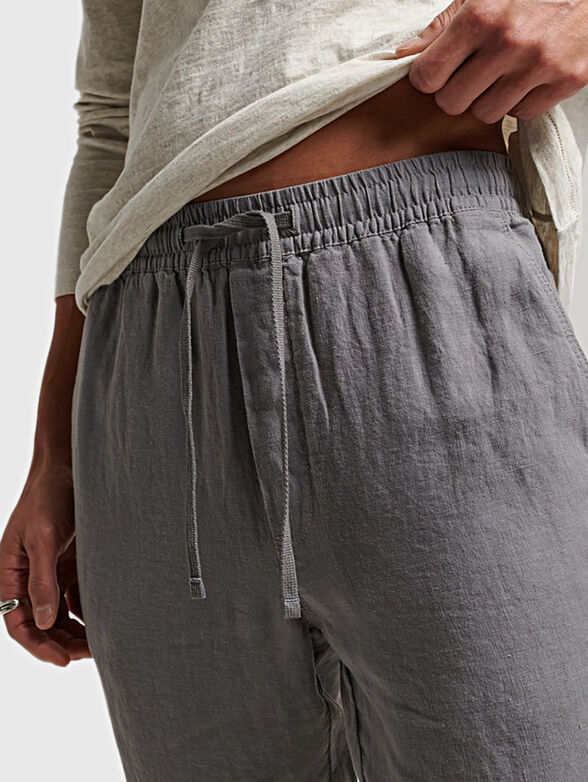 STUDIOS gray linen trousers - 4