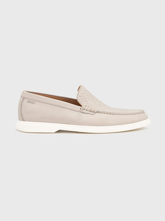 Mocasini din piele SIENNE cu logo monogramă - 1