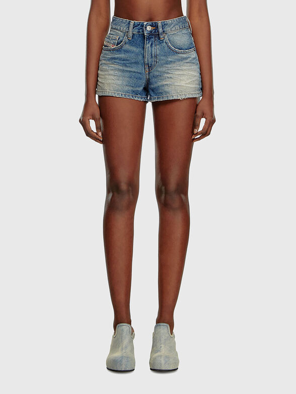 DE-YUBA denim shorts with logo - 1