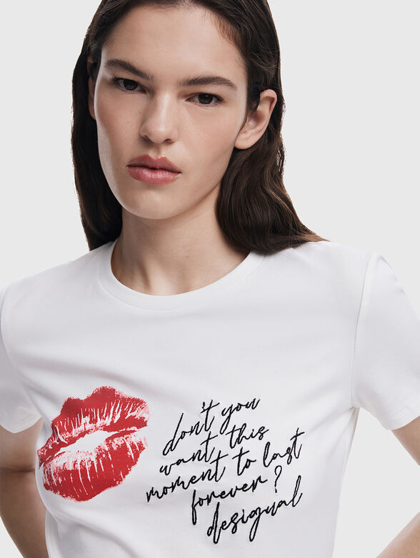 T-shirt with print and embroidery - 4