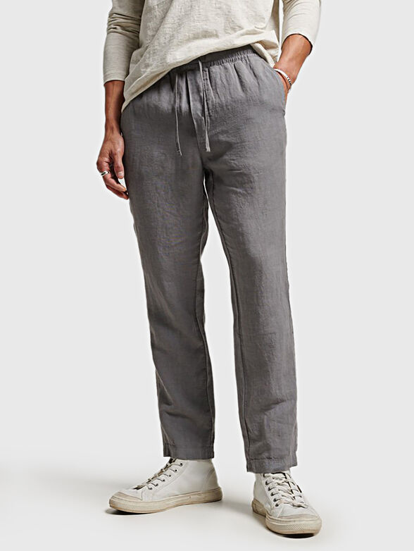 STUDIOS gray linen trousers - 1