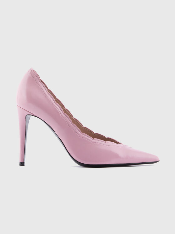 Leather patent heeled shoes - 1