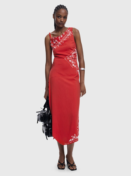 Rochie midi cu imprimeu - 1