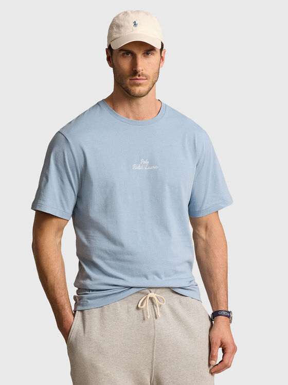 Tricou din bumbac cu logo - 1