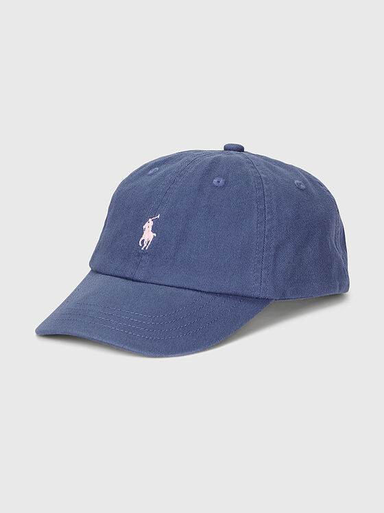 Blue cap with logo embroidery - 1