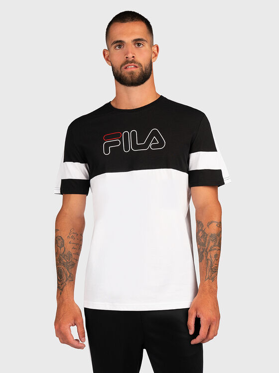 Tricou din bumbac JADON cu logo - 1