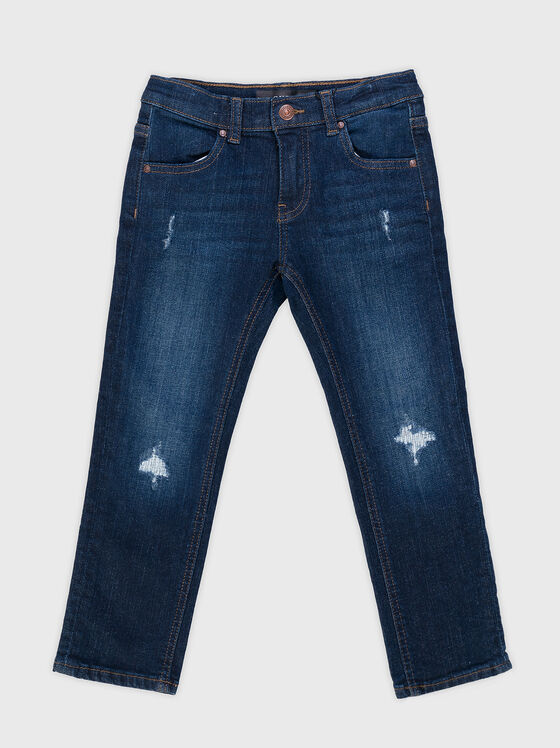 Dark blue slim fit jeans - 1