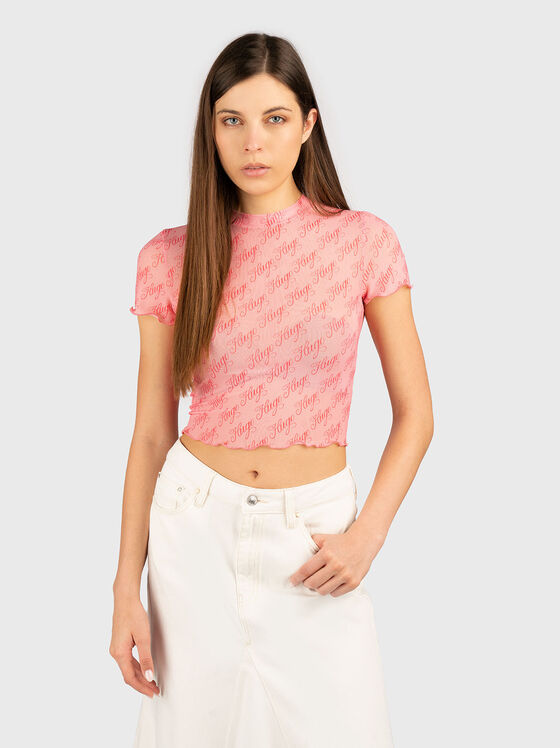 Tricou scurt cu logo imprimat - 1