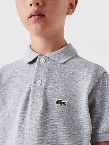 Cotton polo shirt with logo  - 5