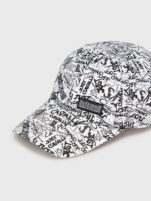 Black hat with art logo print - 4