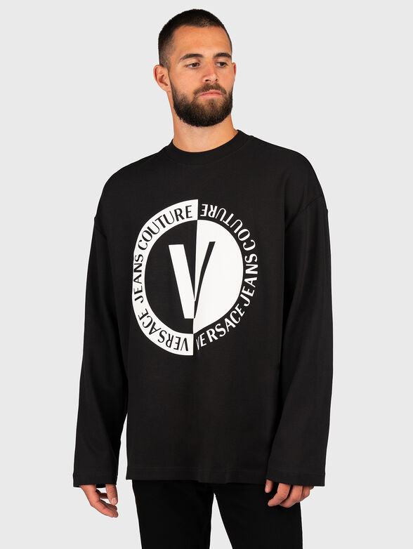 V-EMBLEM cotton sweatshirt  - 1