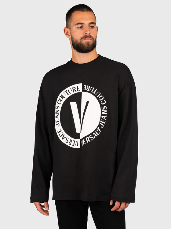 V-EMBLEM cotton sweatshirt  - 1