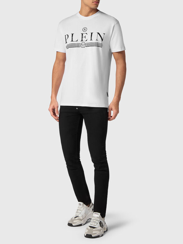 White T-shirt with rhinestones - 2