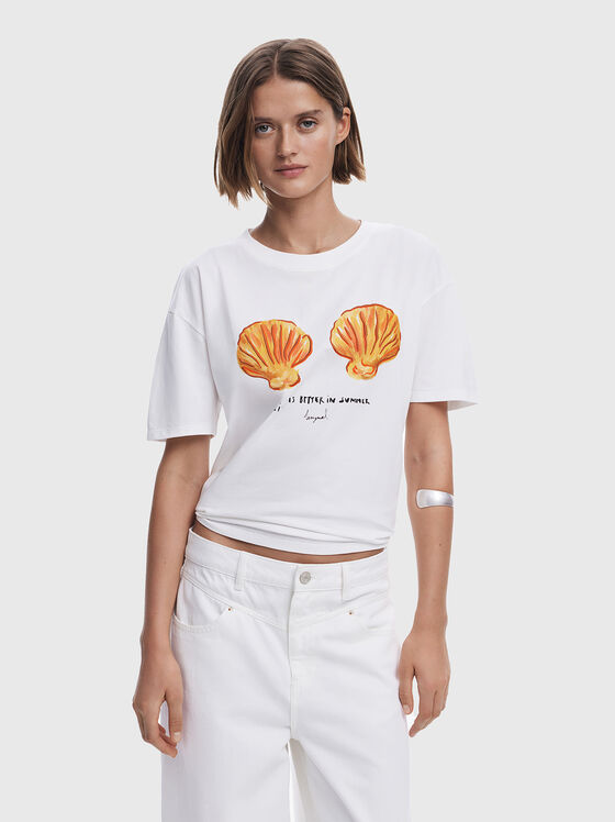 Tricou din bumbac cu imprimeu - 1