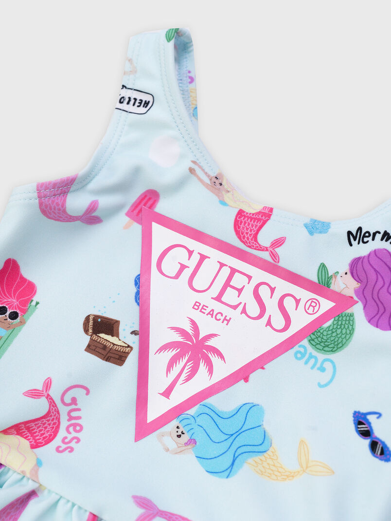Tropical print one piece swimsuit - 3