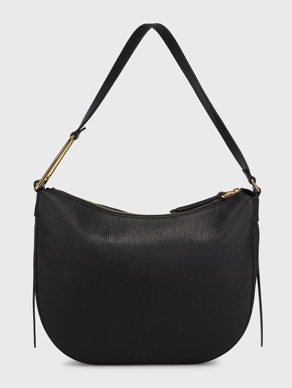 Black hobo bag with metal accent - 2