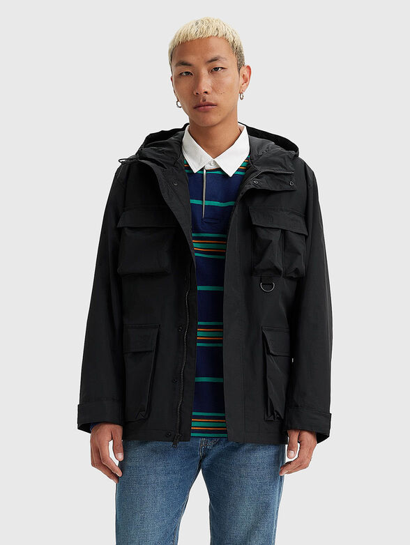 Black jacket with hood - 1