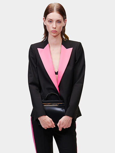 Satin jacket with pink accents - 4