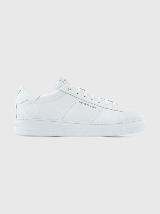 White leather sports shoes - 1