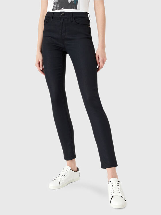 Blugi skinny cu detaliu logo - 1