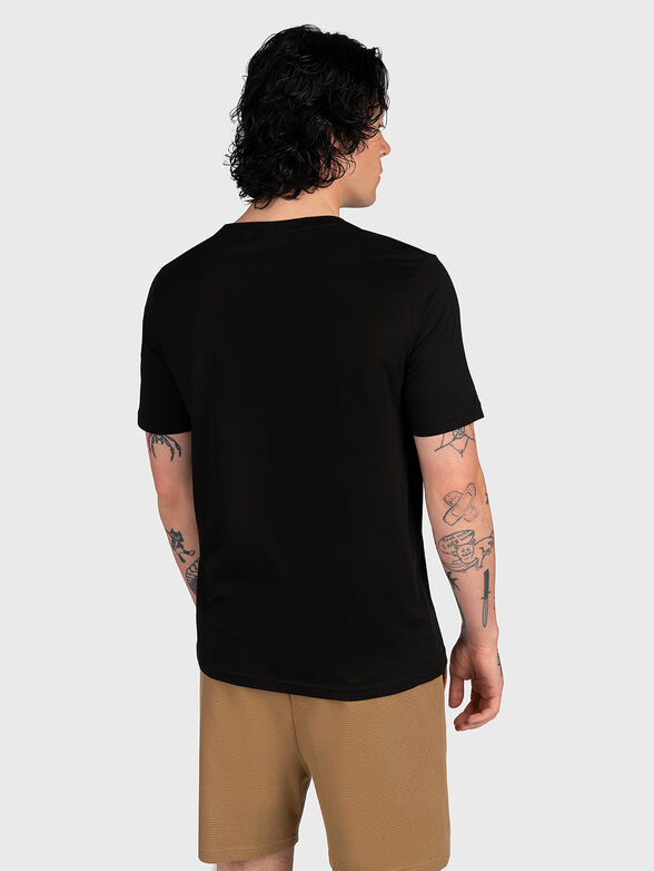 BLUNK black T-shirt with contrast logo print - 2