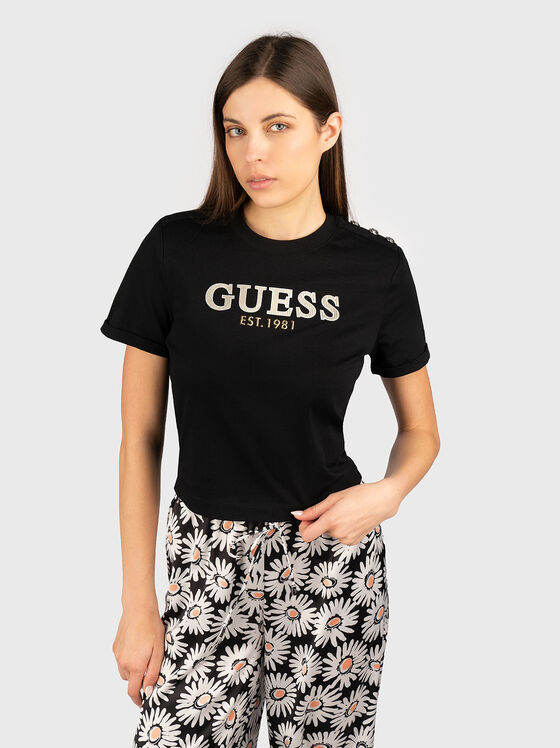 Short T-shirt with logo - 1