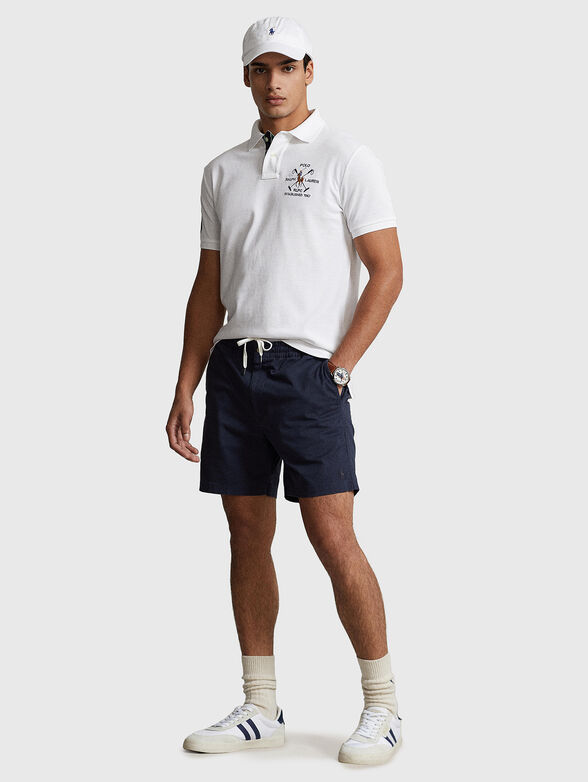 White Polo-shirt with embroidery and patch - 2